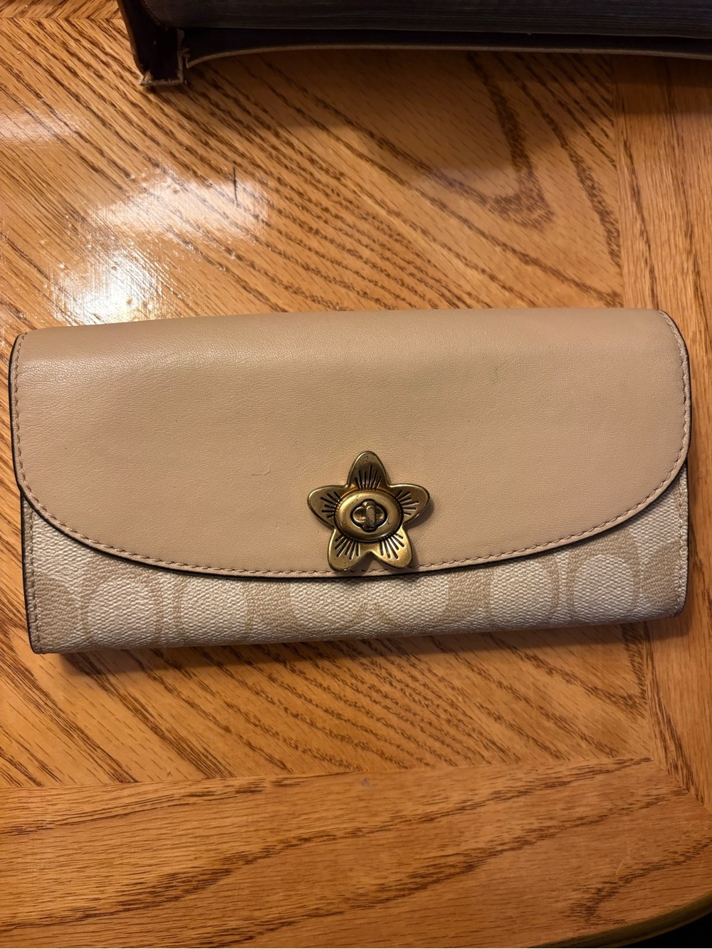Coach Tea Rose Lock Wallet